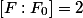 [F:F_0] = 2