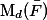 \mathrm{M}_d(\bar{F})