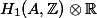 H_1(A, \mathbb{Z}) \otimes \mathbb{R}