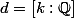 d = [k:\mathbb{Q}]
