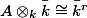 A \otimes_k \bar{k} \cong \bar{k}^r
