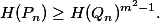  H(P_n) \geq H(Q_n)^{m^2 - 1}. 