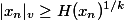  |x_n|_v \geq H(x_n)^{1/k} 