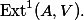  \operatorname{Ext}^1(A, V). 