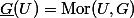\underline{G}(U) = \operatorname{Mor}(U, G)