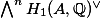 \bigwedge^n H_1(A, \mathbb{Q})^\vee