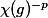 \chi(g)^{-p}