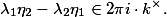  \lambda_1 \eta_2 - \lambda_2 \eta_1 \in 2\pi i \cdot k^\times. 