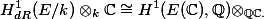  H^1_{dR}(E/k) \otimes_k \mathbb{C} \cong H^1(E(\mathbb{C}), \mathbb{Q}) \otimes_{\mathbb{Q} \mathbb{C}. 