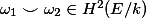 \omega_1 \smile \omega_2 \in H^2(E/k)