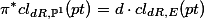  \pi^* cl_{dR,\mathbb{P}^1}(pt) = d \cdot cl_{dR,E}(pt) 