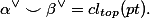  \alpha^\vee \smile \beta^\vee = cl_{top}(pt). 