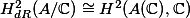 H^2_{dR}(A/\mathbb{C}) \cong H^2(A(\mathbb{C}), \mathbb{C})