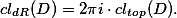  cl_{dR}(D) = 2 \pi i \cdot cl_{top}(D). 