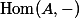 \mathop{\mathrm{Hom}}(A, -)