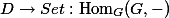 D \to Set : \mathop{\mathrm{Hom}}_G(G, -)