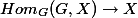 Hom_G(G, X) \to X